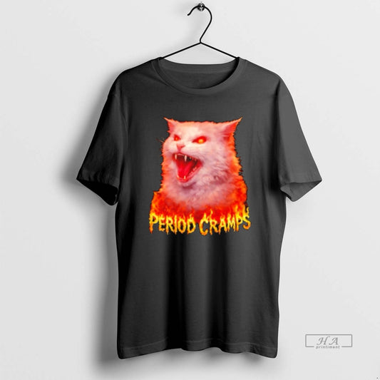 Official Period Cramps Cat Angry T-Shirts, Hoodie, Sweatshirt | InkThreadWorks.com