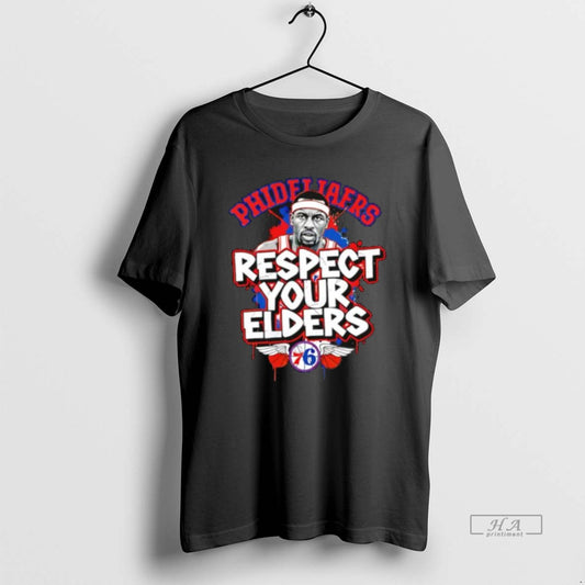 Official Philadelphia 76ers Respect Your Elders T-Shirts, Hoodie, Sweatshirt | InkThreadWorks.com