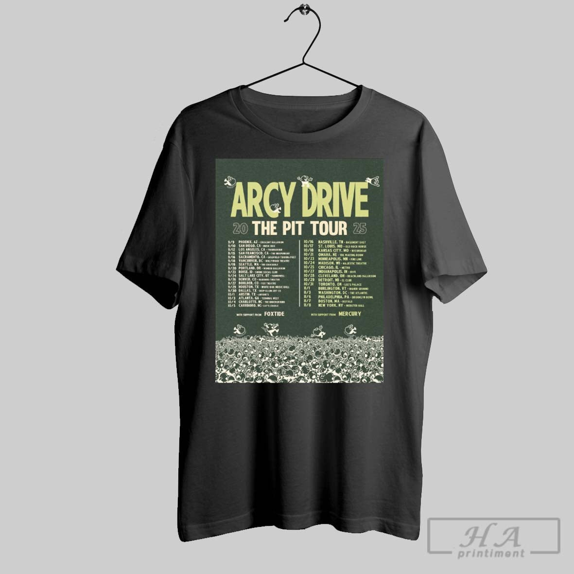 Official Poster Arcy Drive The Pit Tour 2025 9 9 Phoenix Az Crescent Ballroom