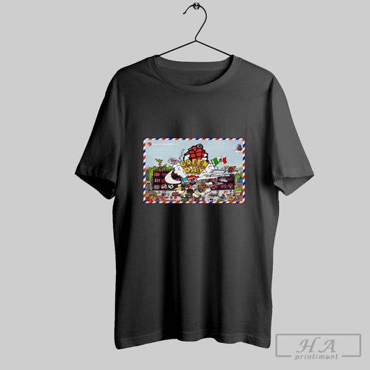 Official Poster Green Day News Mexico Saviors Tour 2025 Artwork T Shirt Hoodie Sweater Long