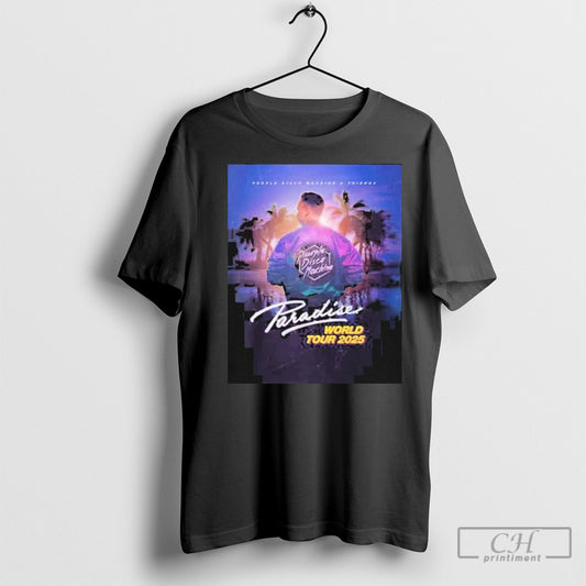Official Purple Disco Machine And Friends Paradise World Tour 2025 Dates T Shirt