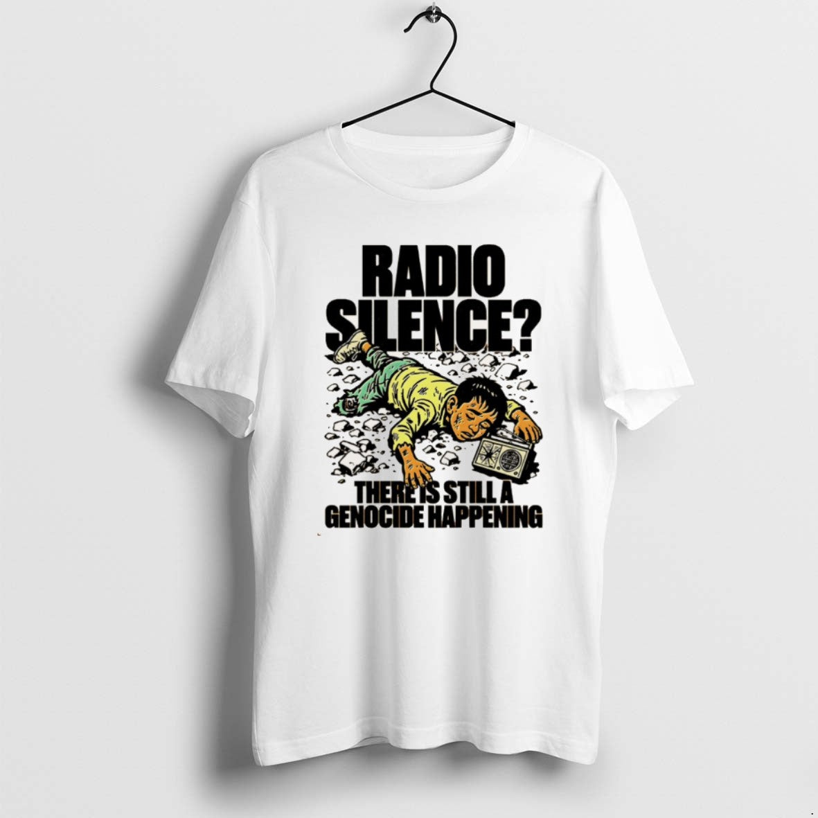 Official Radio Silence There Is Still A Genocide Happening Christmas T-Shirts, Hoodie, Sweatshirt | InkThreadWorks.com