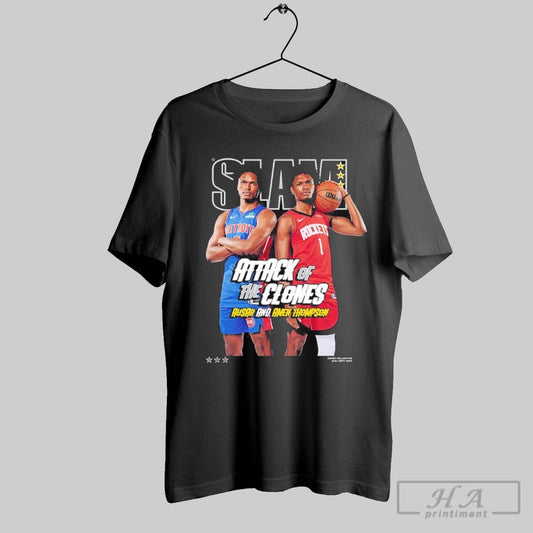 Official Slam Amen And Ausar Thompson Attack Of The Clones Rockets Pistons Basketball