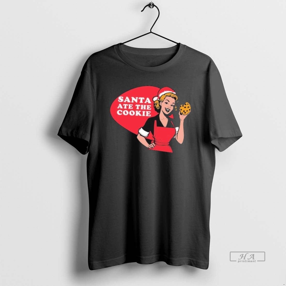 Official Santa Ate The Cookie Cookie Christmas T-Shirts, Hoodie, Sweatshirt | InkThreadWorks.com