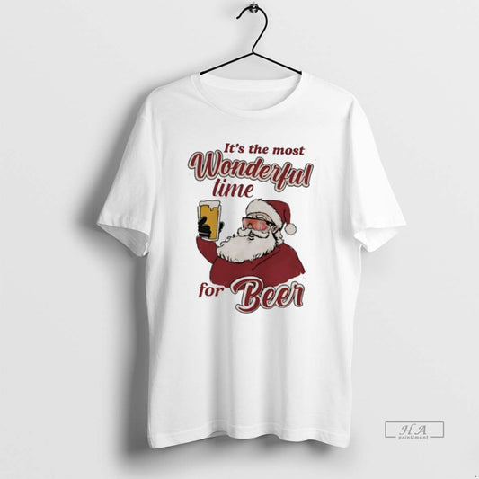 Official Santa Its The Most Wonderful Time For Beer T-Shirts, Hoodie, Sweatshirt | InkThreadWorks.com
