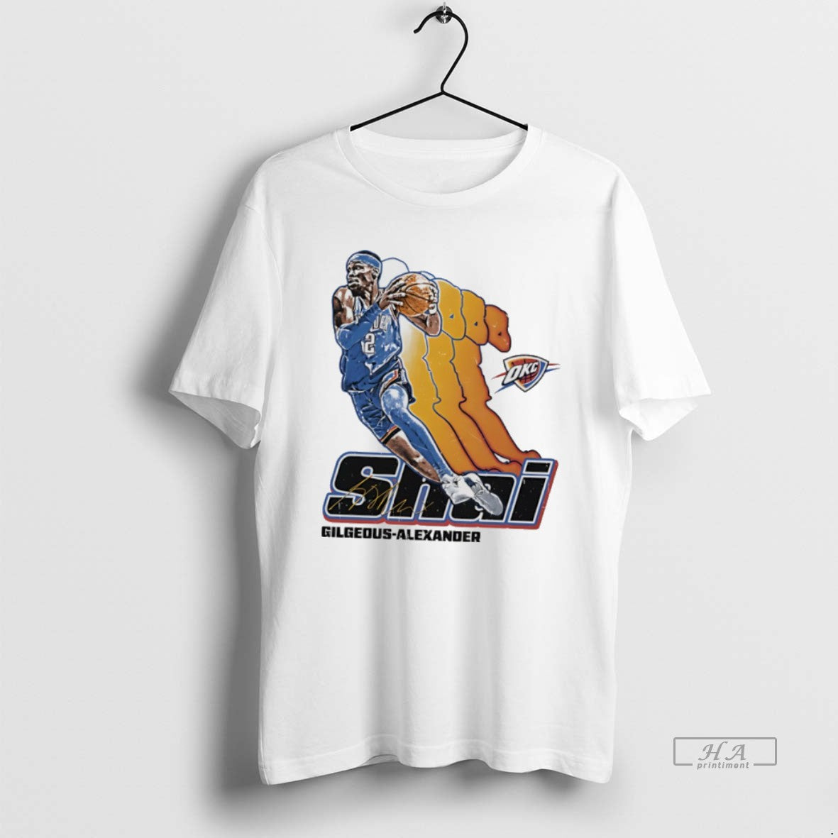 Official Shai Gilgeous Alexander Oklahoma City Thunder Signature Retro T-Shirts, Hoodie, Sweatshirt | InkThreadWorks.com