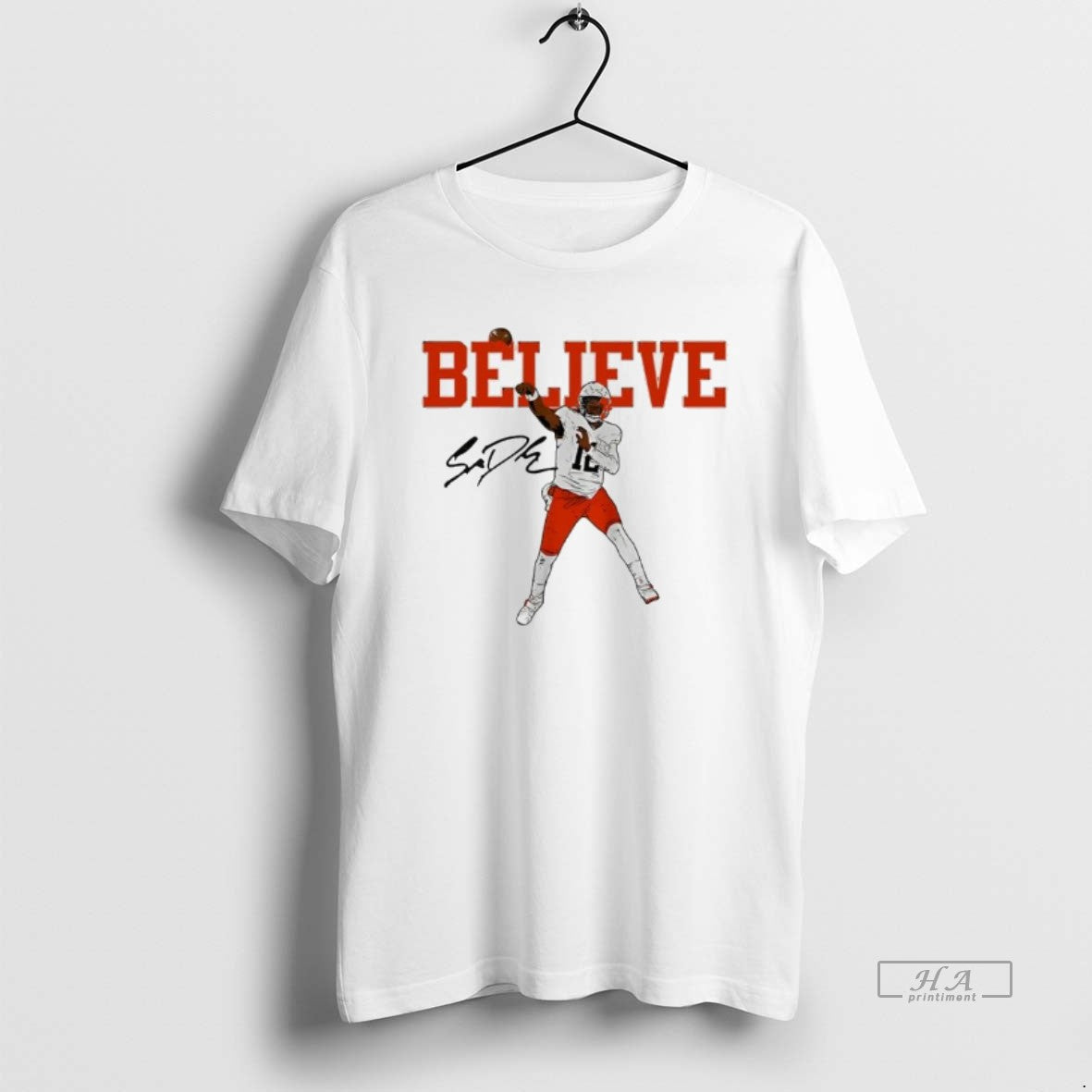 Official Shedeur Sanders Believe Cleveland Browns Signature T-Shirts, Hoodie, Sweatshirt | InkThreadWorks.com