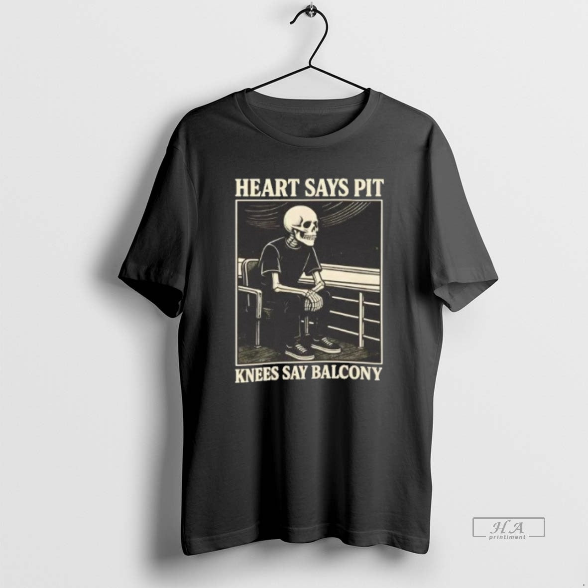 Official Skeleton Heart Says Pit Knees Say Balcony T-Shirts, Hoodie, Sweatshirt | InkThreadWorks.com