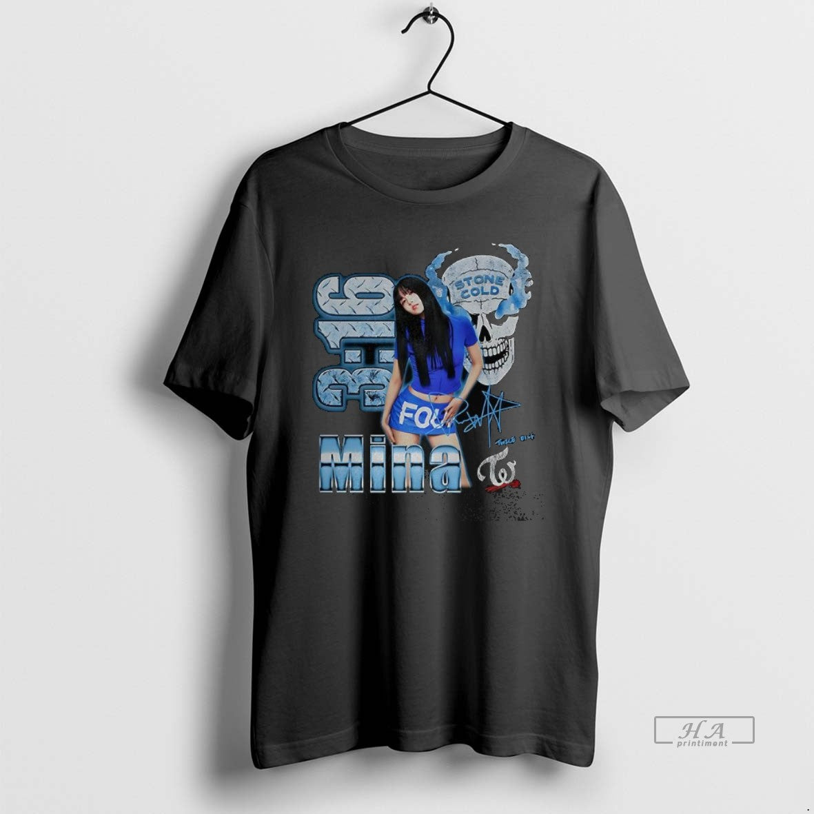 Official Twice Mina Stone Cold Skull Burning 3 16 Signature T-Shirts, Hoodie, Sweatshirt | InkThreadWorks.com