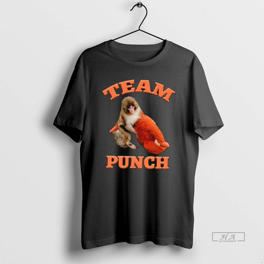Official Team Punch Japanese Macaque Monkey Holding Orange Plush Toy