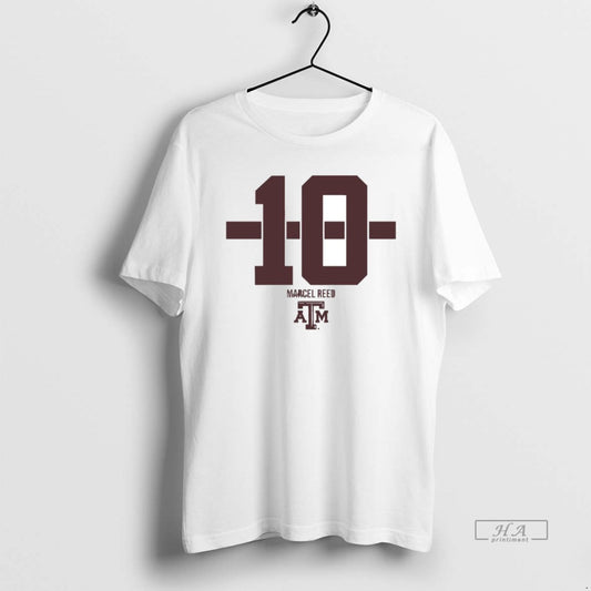 Official Texas A And M Aggies Football Marcel Reed 10 Stripe Circle T-Shirts, Hoodie, Sweatshirt | InkThreadWorks.com