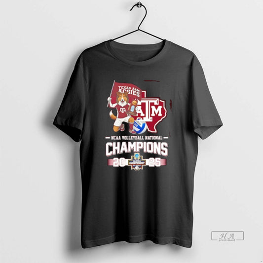 Official Texas Am Aggies 2025 Volleyball National Champions Mascot Flag T-Shirts, Hoodie, Sweatshirt | InkThreadWorks.com