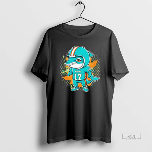 Official The Dolphins Miami Dolphins Football Cartoon Black T-Shirts, Hoodie, Sweatshirt | InkThreadWorks.com