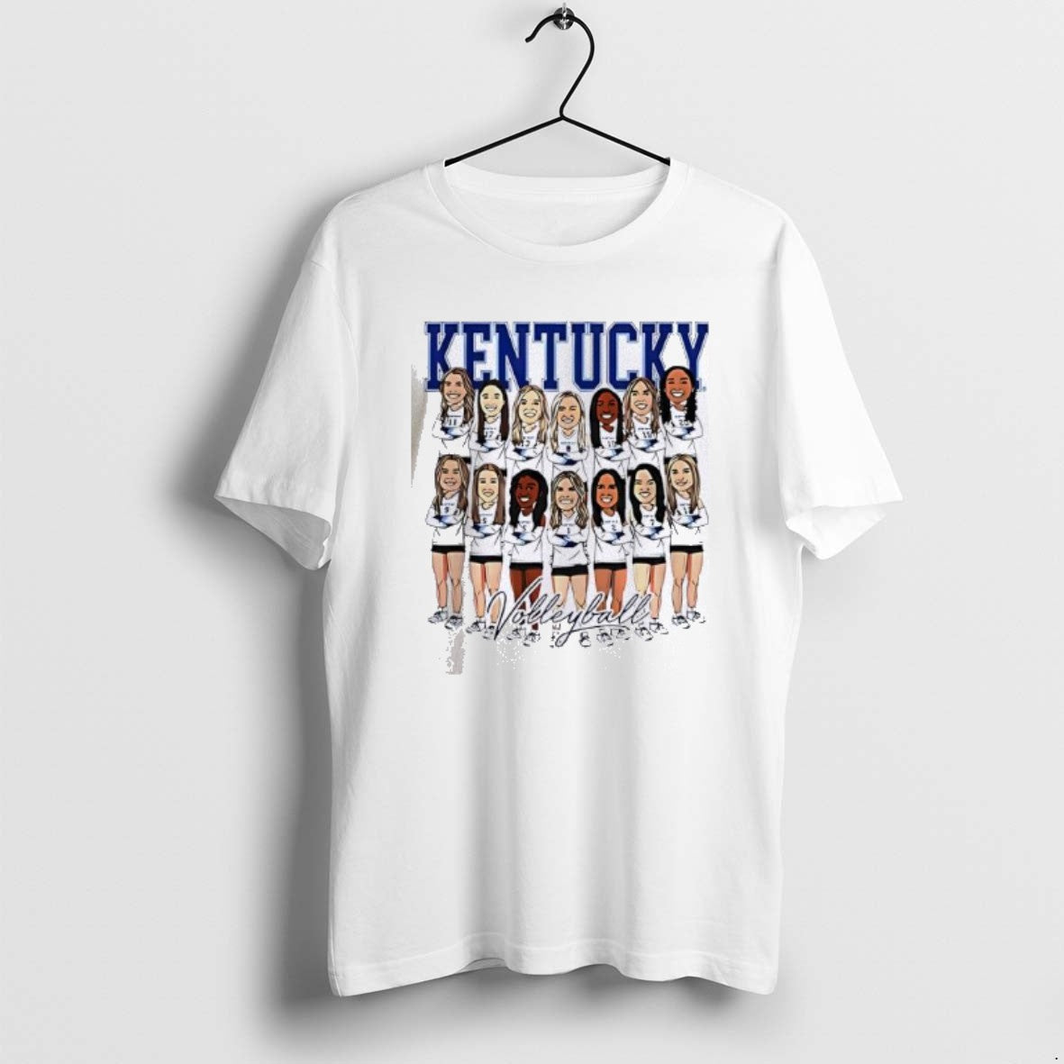 Official Top Kentucky Womens Volleyball Ncaa Team Caricature 25 26 T-Shirts, Hoodie, Sweatshirt | InkThreadWorks.com