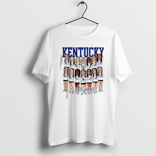 Official Top Kentucky Womens Volleyball Ncaa Team Caricature 25 26 T-Shirts, Hoodie, Sweatshirt | InkThreadWorks.com