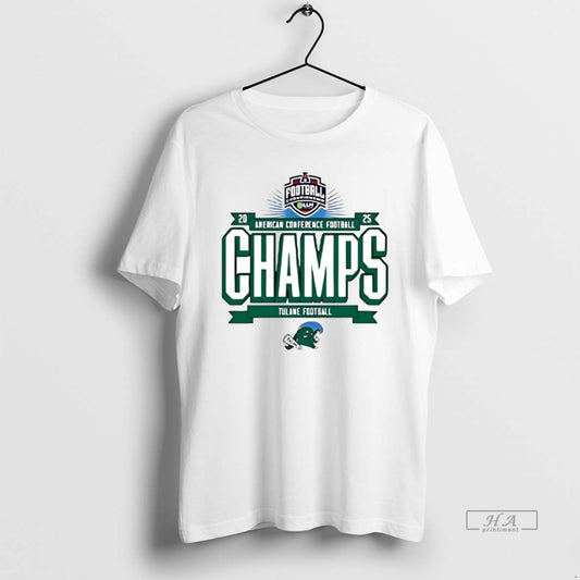 Official Tulane Green Wave 2025 American Championship 2 Sided T-Shirts, Hoodie, Sweatshirt