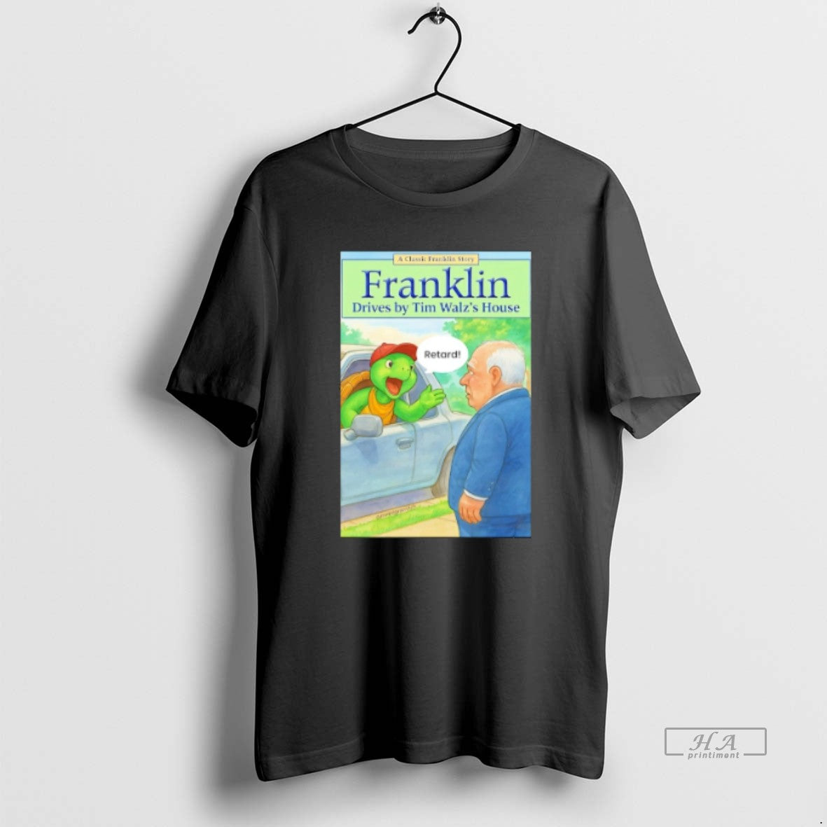 Official Turtle Franklin Drives By Tim Walzs House Pete Hegseth Meme T-Shirts, Hoodie, Sweatshirt | InkThreadWorks.com