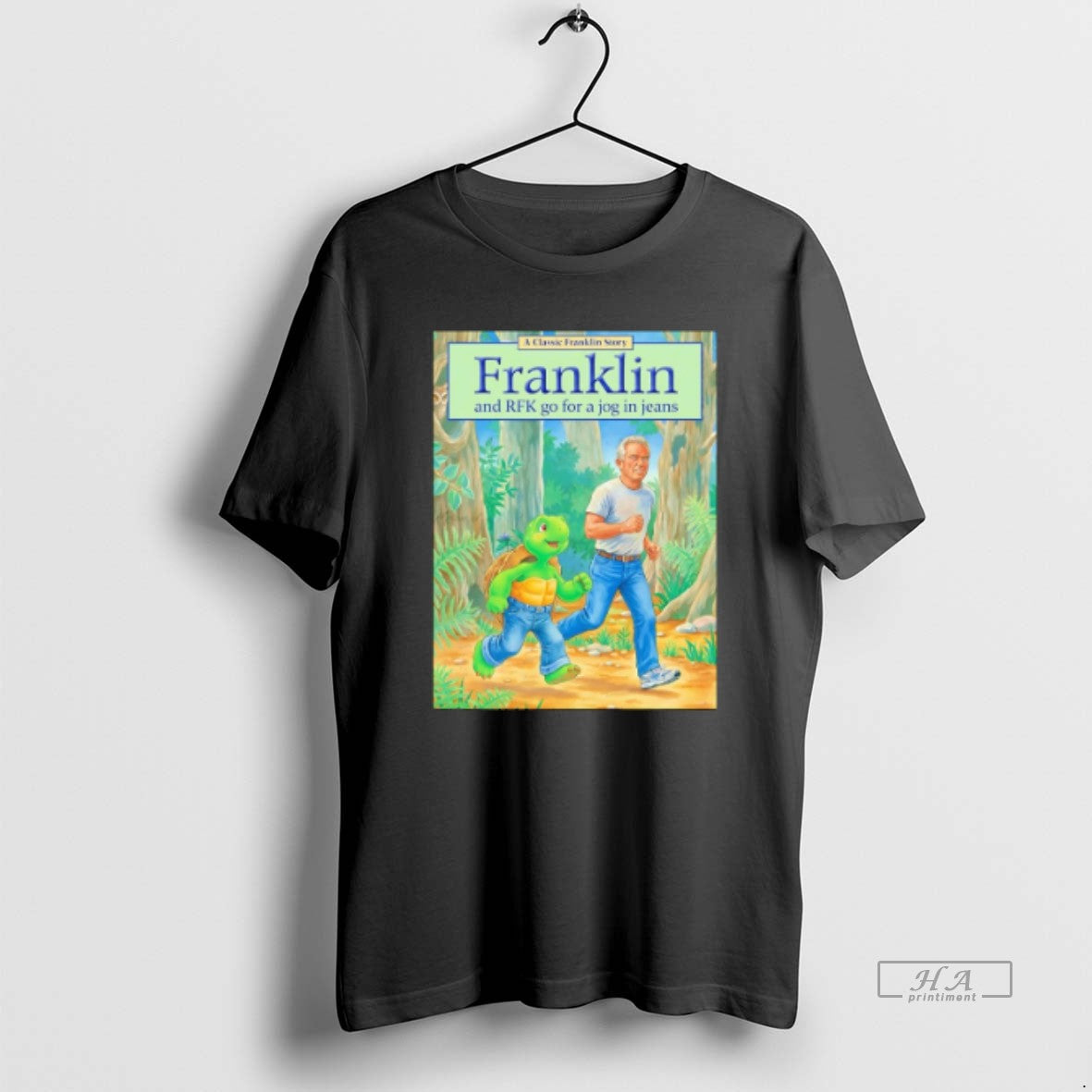 Official Turtle Franklin And Rfk Go For A Jog In Jeans Pete Hegseth Meme T-Shirts, Hoodie, Sweatshirt | InkThreadWorks.com