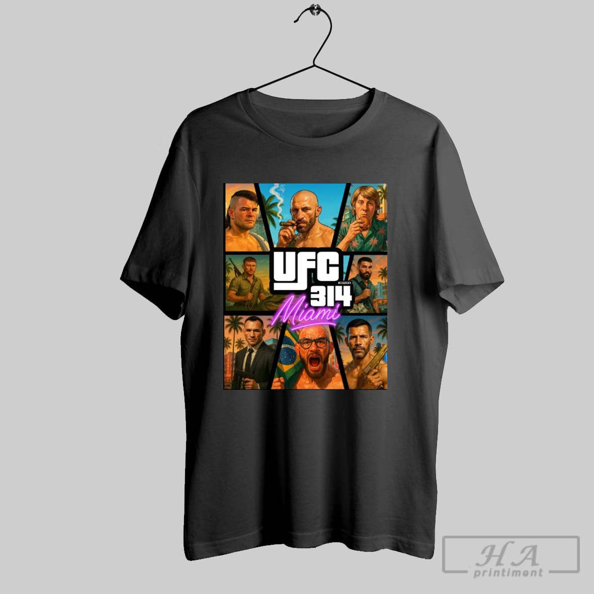 Official Ufc 314 Gta Inspired April 12th 2025 Miami Florida West Till Death Poster