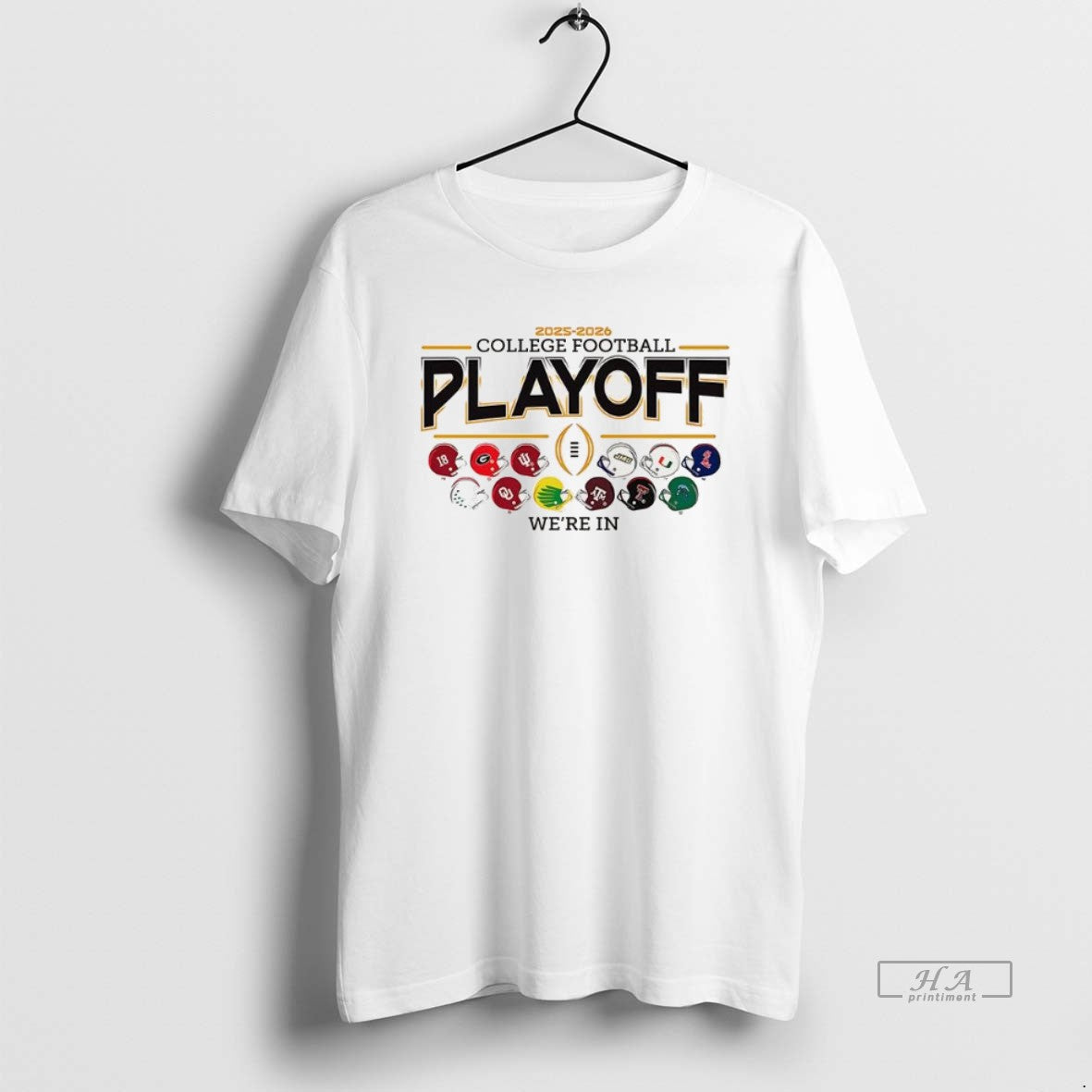 Official Were In 12 Team Football Helmet Cfp Logo T-Shirts, Hoodie, Sweatshirt | InkThreadWorks.com