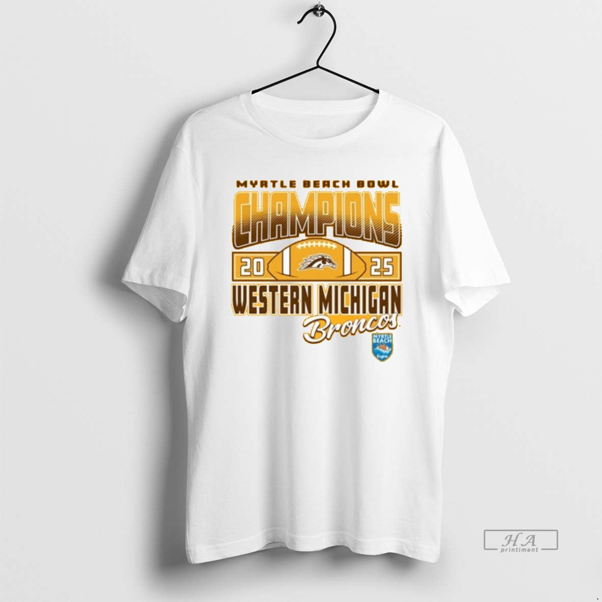 Official Western Michigan Broncos Football 2025 Myrtle Beach Bowl Champions 1 T-Shirts, Hoodie, Sweatshirt