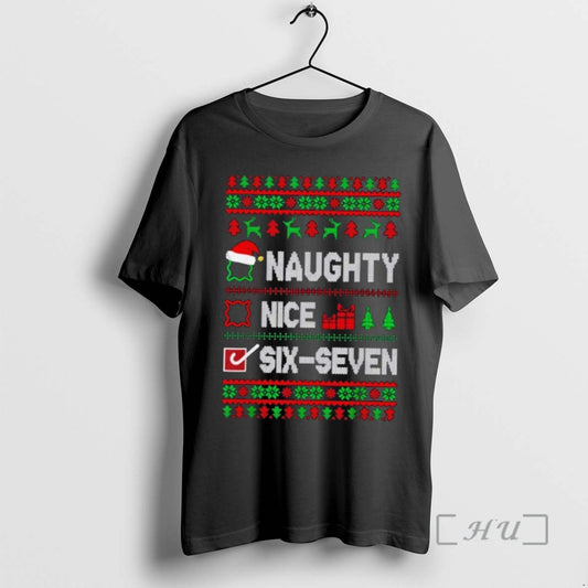 Officials 6 7 Meme Nice Naughty 67 Ugly Christmas Sweat T-Shirts, Hoodie, Sweatshirt | InkThreadWorks.com