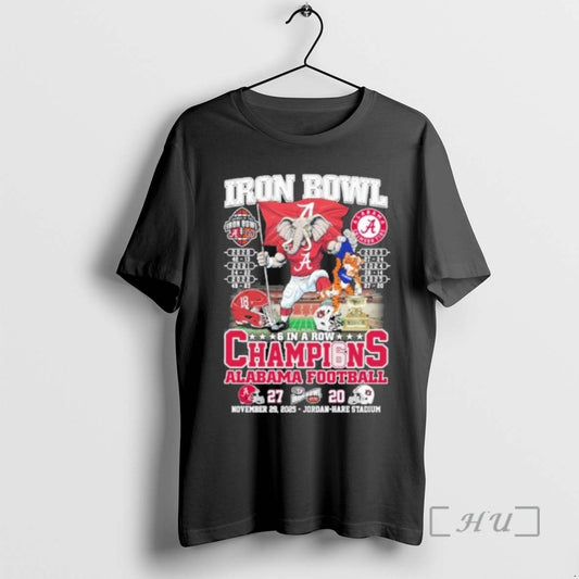 Officials Alabama 6 In A Row Defeat Auburn 27 20 Champions Premium T Shirts Sweater Hoodie, Sweatshirt | InkThreadWorks.com