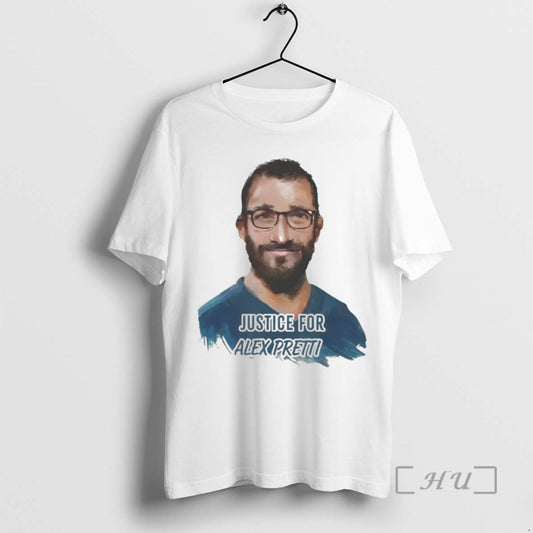 Officials Alex Pretti Big Face Justice For Alex Pretti Art T-Shirts, Hoodie, Sweatshirt | InkThreadWorks.com
