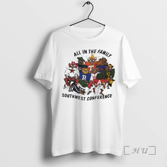 Officials All In The Family Southwest Conference Sec Mascots T-Shirts, Hoodie, Sweatshirt | InkThreadWorks.com
