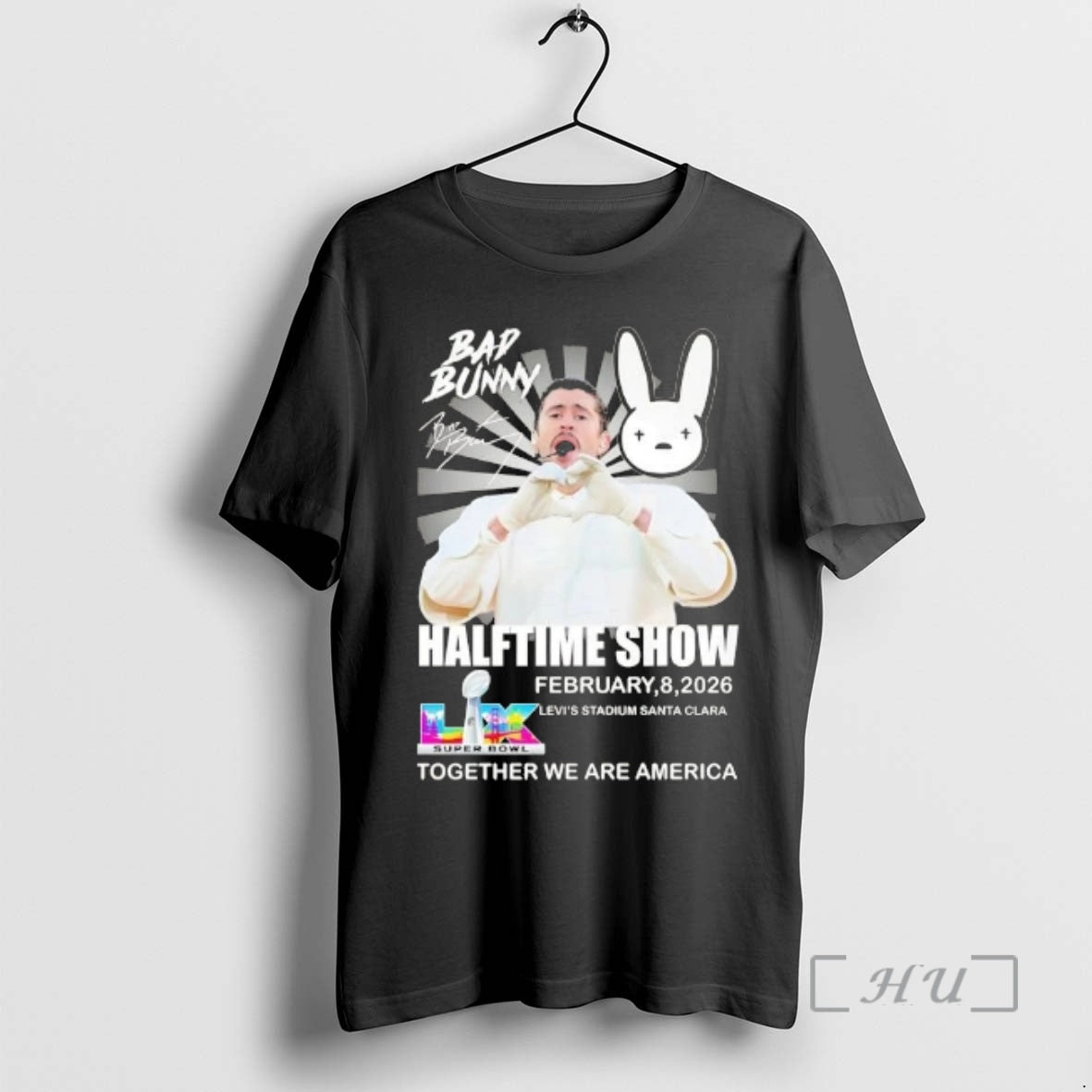 Officials Bad Bunny Halftime Show February 8 2026 Levis Stadium Santa Clara Premium T Shirts Hoodie, Sweatshirt