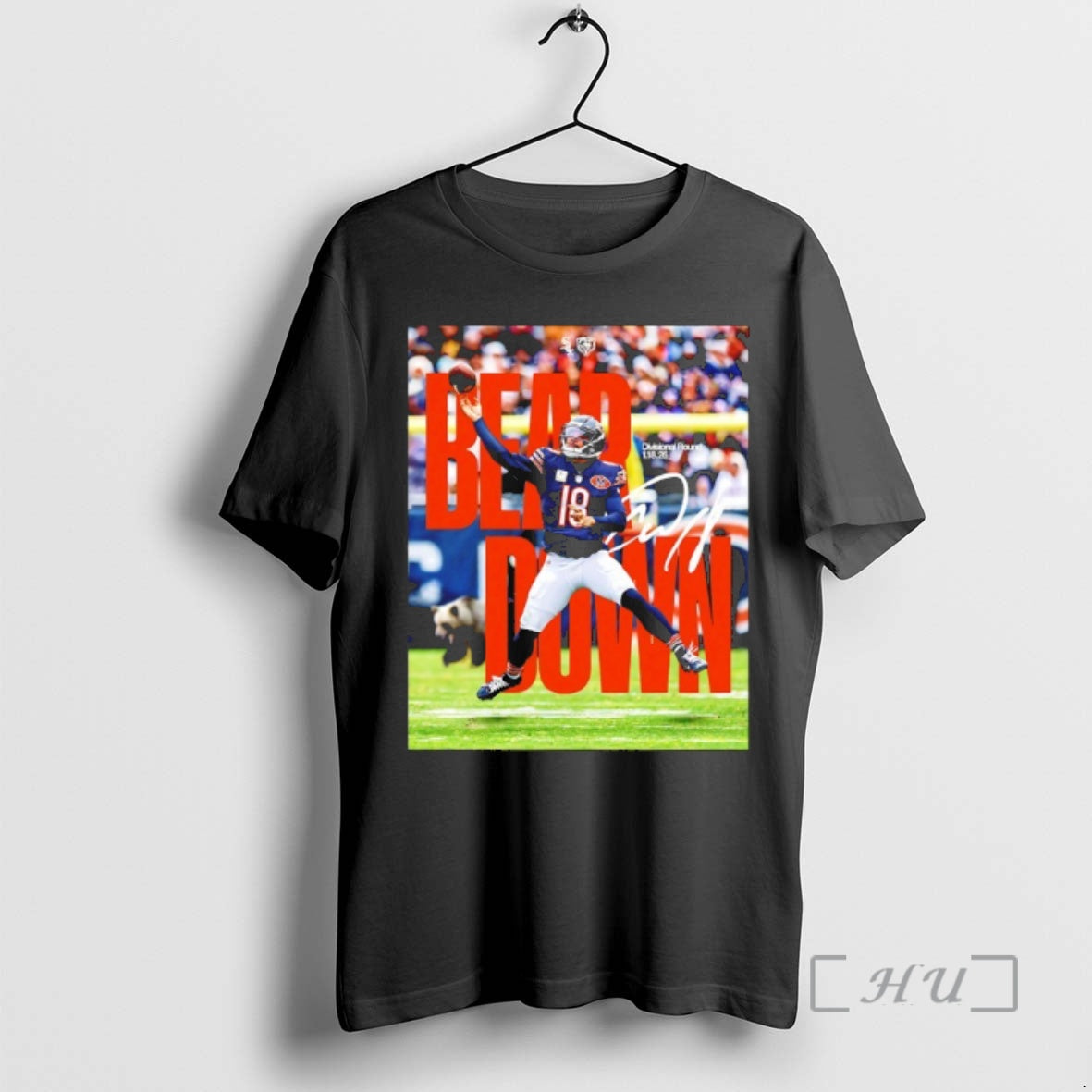 Officials Bear Down Caleb Williams Divisional Round 2026 Signature T-Shirts, Hoodie, Sweatshirt | InkThreadWorks.com