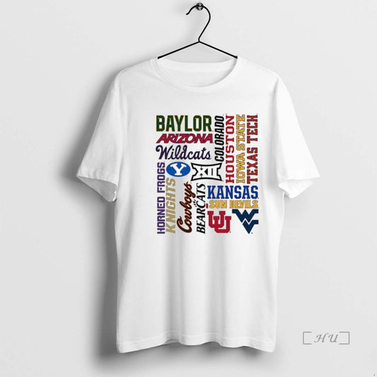 Officials Big 12 Team Wordmarks Logo T-Shirts, Hoodie, Sweatshirt | InkThreadWorks.com