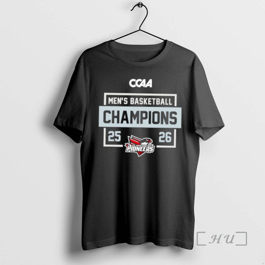 Officials Cal State East Bay Pioneers 2025 2026 Ccaa Mens Basketball Champions Premium T Shirts