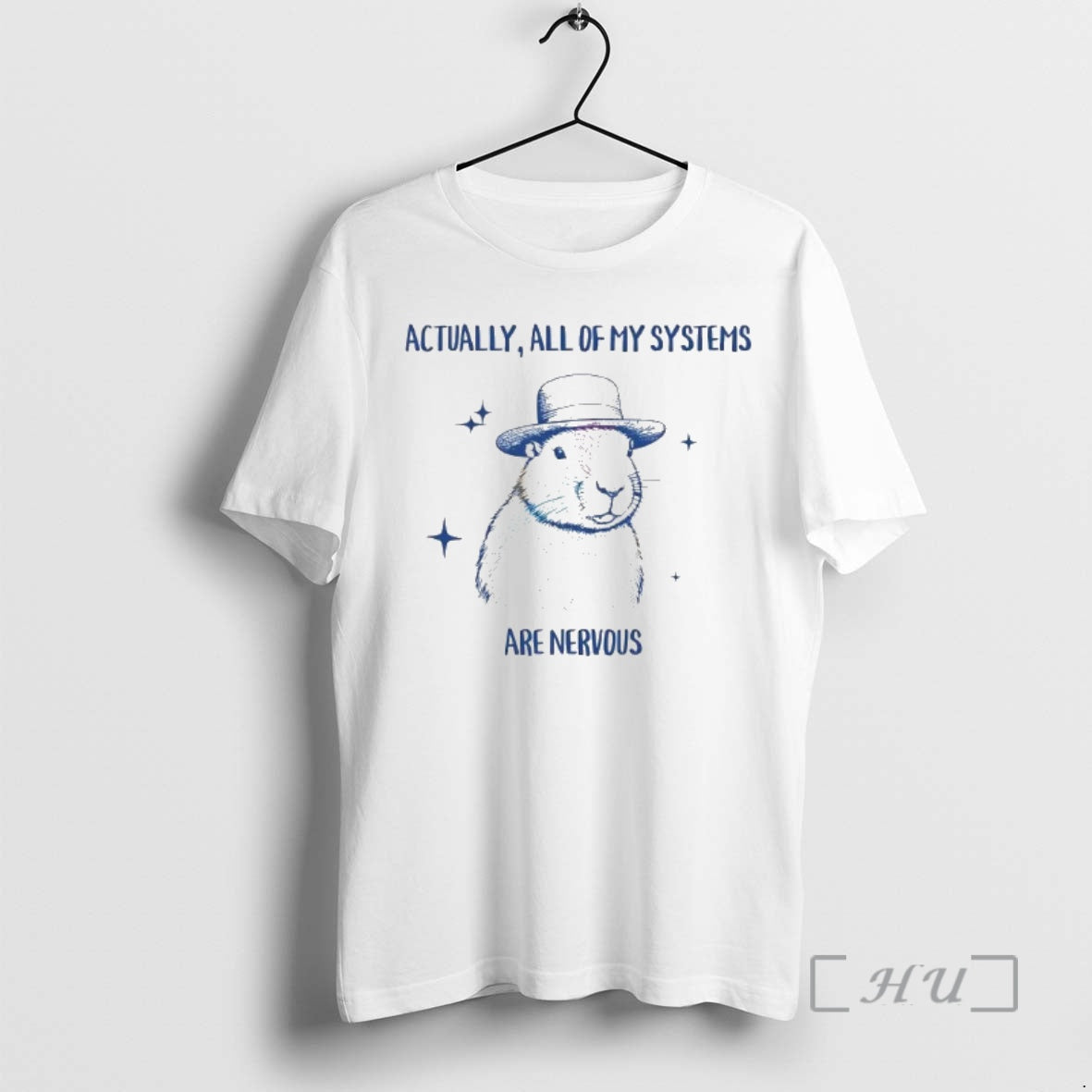 Officials Capybara Actually All Of My Systems Are Nervous T-Shirts, Hoodie, Sweatshirt | InkThreadWorks.com