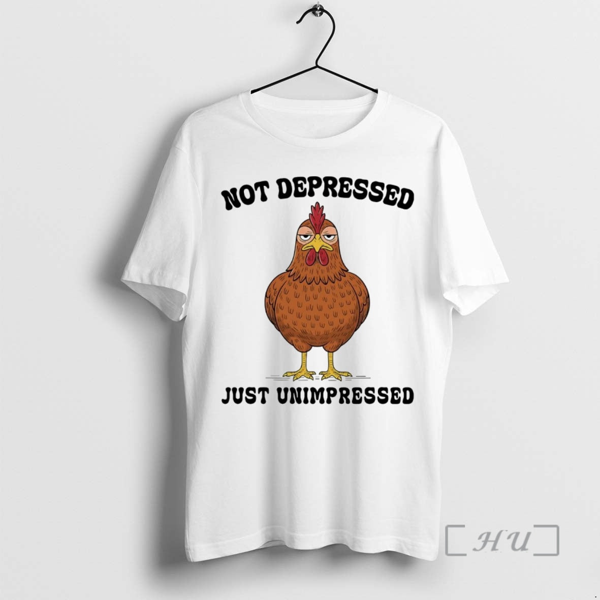 Officials Chicken Not Depressed Just Unimpressed T-Shirts, Hoodie, Sweatshirt | InkThreadWorks.com