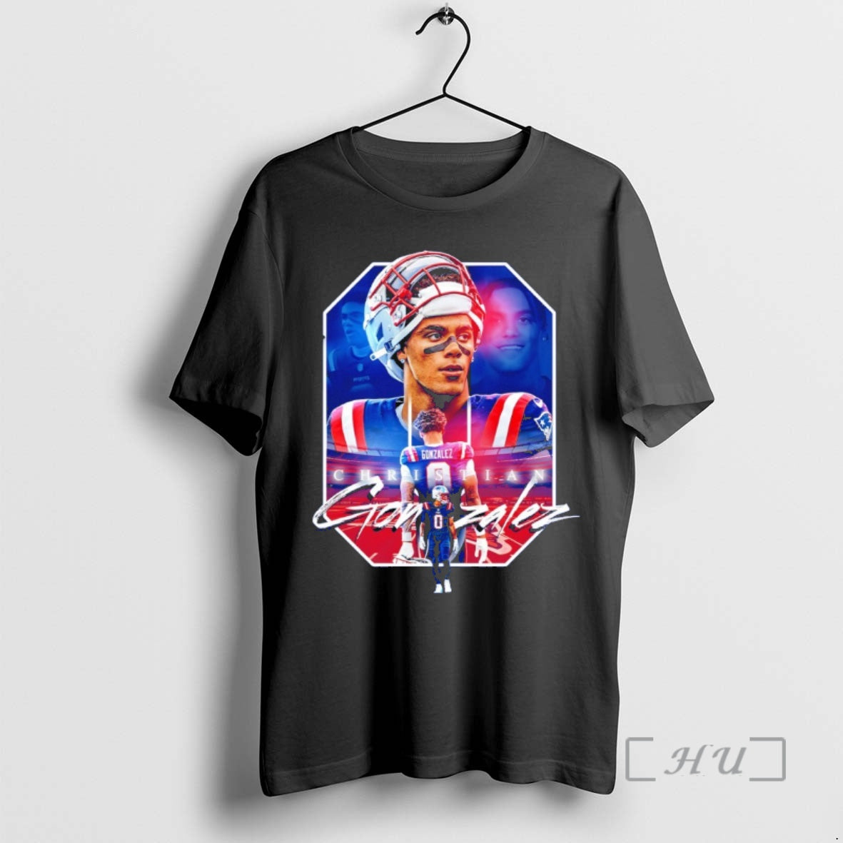 Officials Christian Gonzales England Patriots Graphic Football Player T-Shirts, Hoodie, Sweatshirt | InkThreadWorks.com