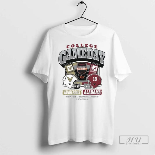 Officials College Gameday 2025 Vanderbilt Vs Alabama Ticket T Shirts