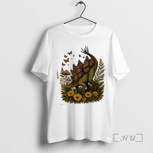 Officials Cottage Core Stegosaurus And Butterflies T-Shirts, Hoodie, Sweatshirt | InkThreadWorks.com