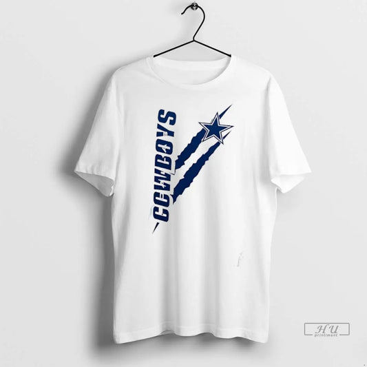 Officials Cowboys Color Scratch Design T Shirts