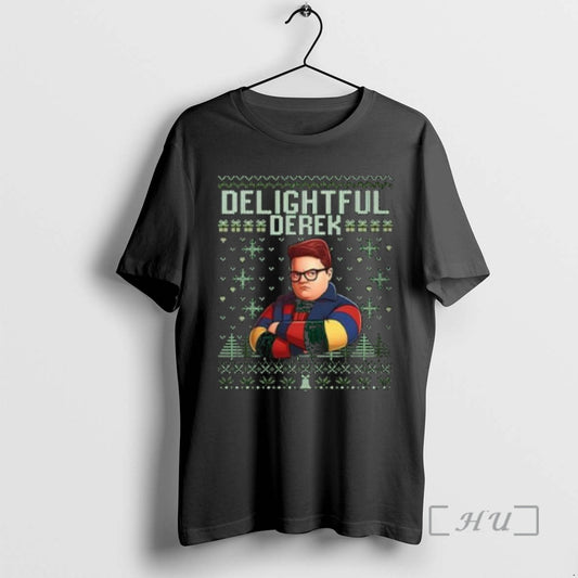 Officials Delightful Derek Christmas Circle Black T-Shirts, Hoodie, Sweatshirt | InkThreadWorks.com