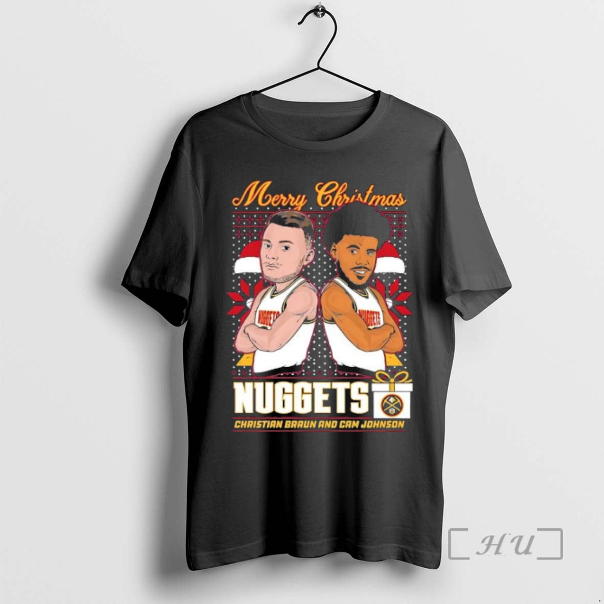 Officials Denver Nuggets Christmas Christian Braun And Cameron Johnson T-Shirts, Hoodie, Sweatshirt | InkThreadWorks.com