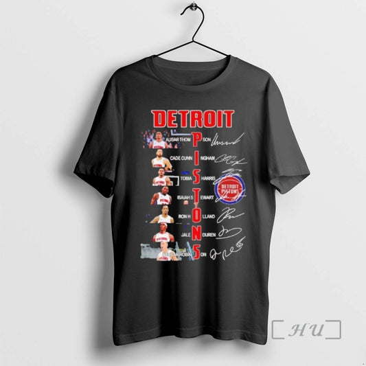 Officials Detroit Pistons Team Players Names And Signatures T-Shirts, Hoodie, Sweatshirt | InkThreadWorks.com