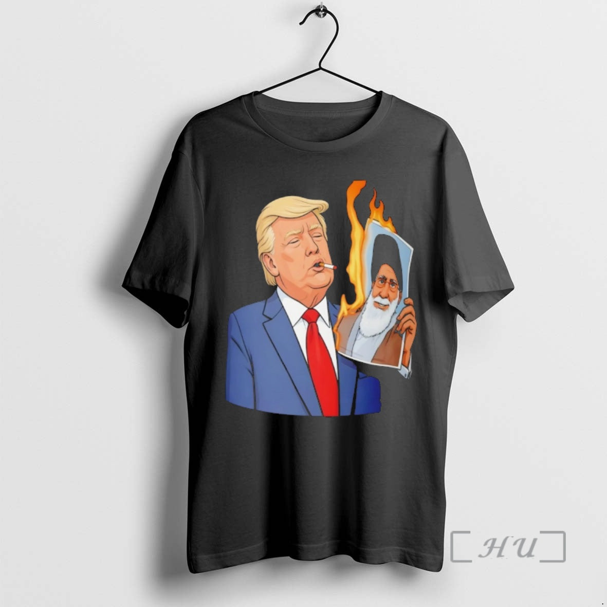 Officials Donald Trump Smoking Us Vs Iran Make Iran Great Again Premium T Shirts Sweater