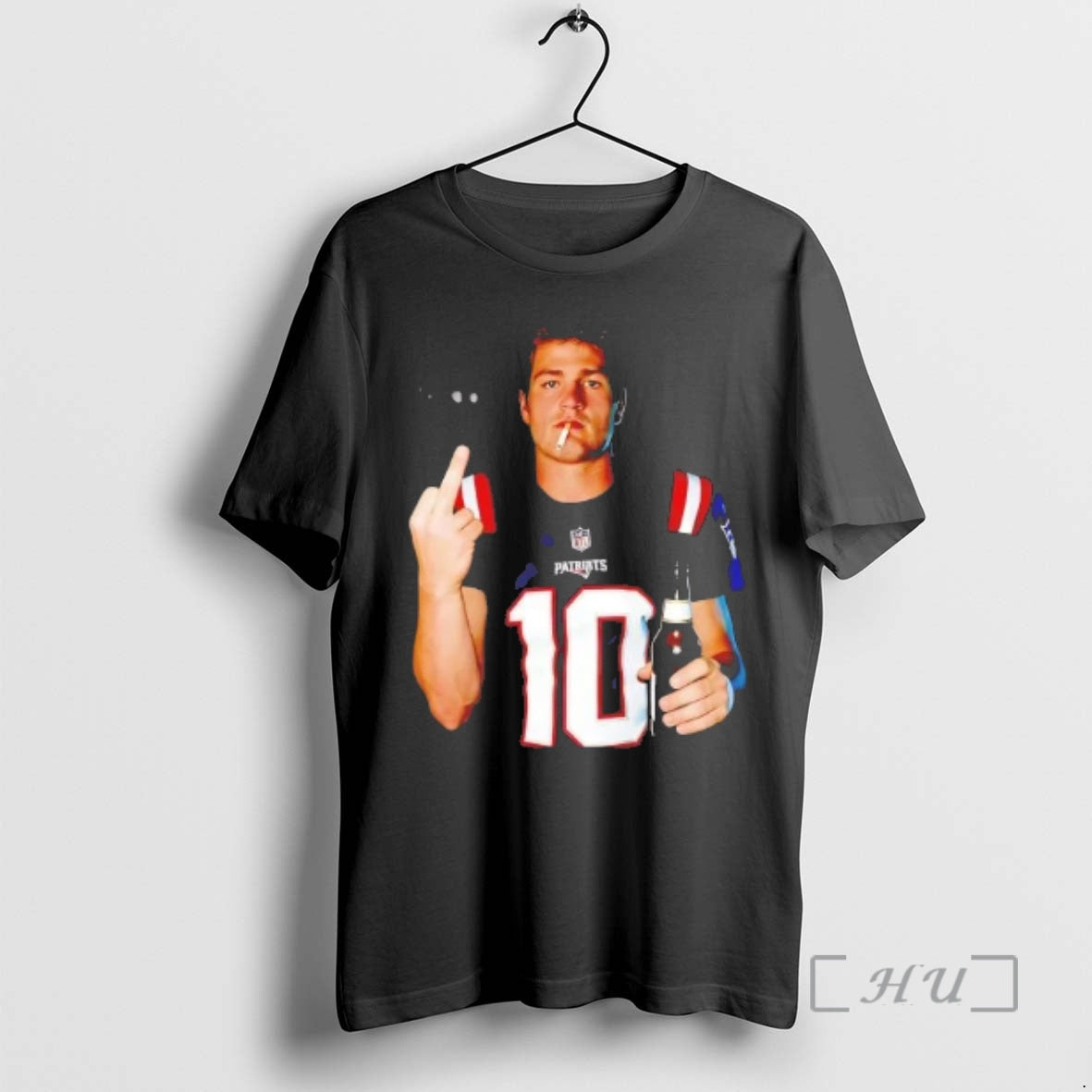 Officials Drake Maye Middle Finger Smoking T-Shirts, Hoodie, Sweatshirt | InkThreadWorks.com