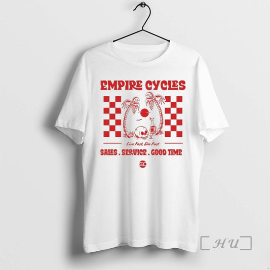 Officials Empire Cycles Live Fast Die Fast Skull T-Shirts, Hoodie, Sweatshirt | InkThreadWorks.com