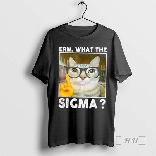 Officials Erm What The Sigma Nerd Cat Glasses Finger Up