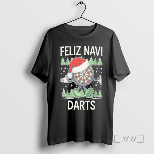 Officials Feliz Navi Darts Christmas Darts Lover T-Shirts, Hoodie, Sweatshirt | InkThreadWorks.com