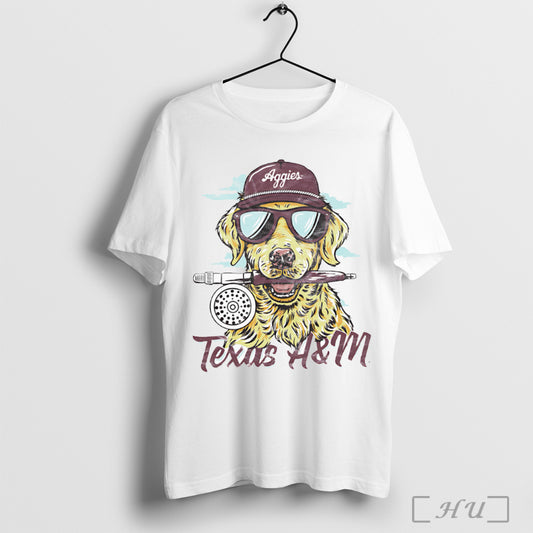 Officials Fishing Dog Texas Am Aggies Shirt Hoodie Sweater Longsleeve And V Neck