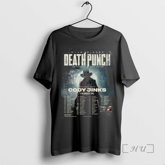 Officials Five Finger Death Punch 20th Anniversary World Tour 2026 North America City Premium T-Shirts, Hoodie, Sweatshirt