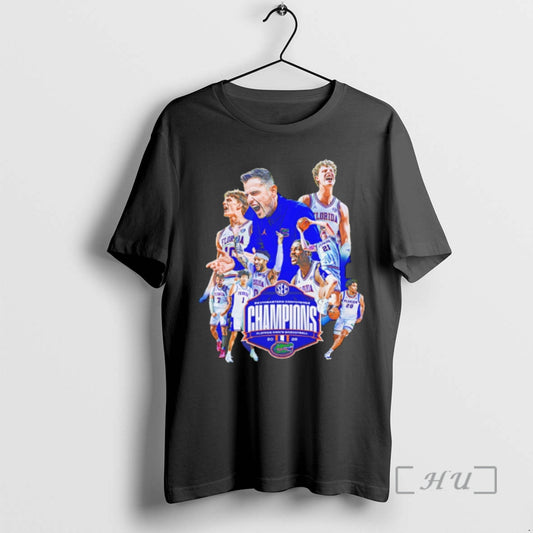 Officials Florida Gators 2026 Southeastern Conference Mens Basketball Regular Season Champions Graphic Premium T Shirts